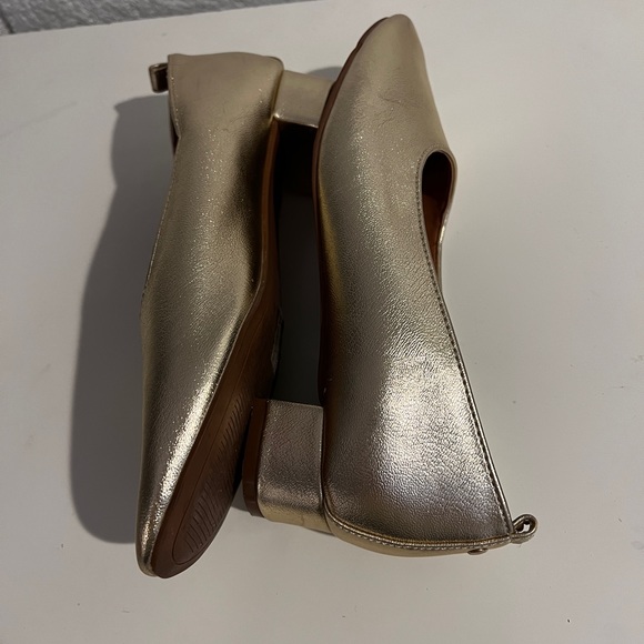 H&M GOLD BALLET HEELS WOMEN'S SIZE 36/5.5 - Picture 2 of 12